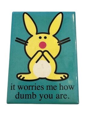 Vintage It’s Happy Bunny rare magnet collectible nostalgia Y2K gift